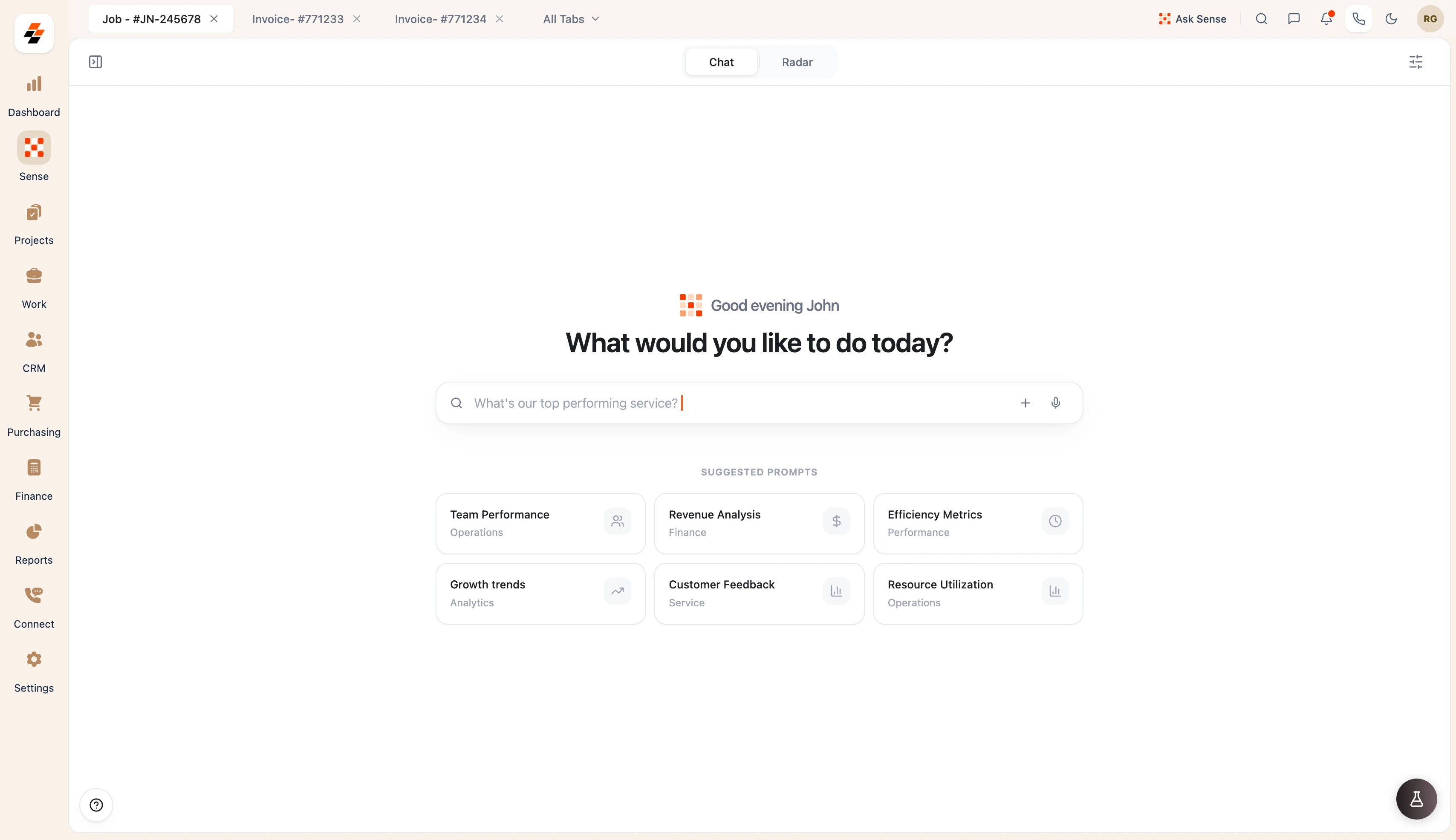Zuper Sense — command center for your operations