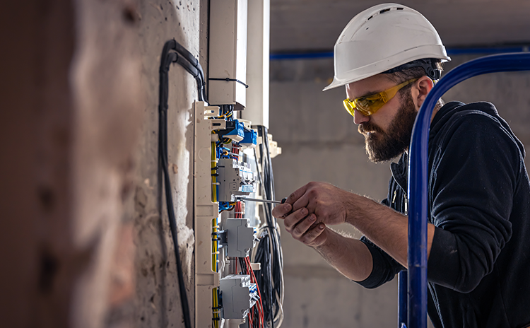 Electrical contractor field service technician